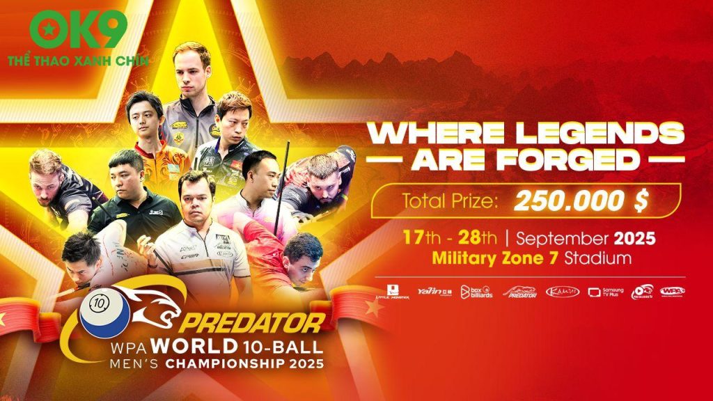 Việt Nam Lần Đầu Đăng Cai Predator 10-Ball World Championship 2025 – Sự Kiện Lịch Sử!